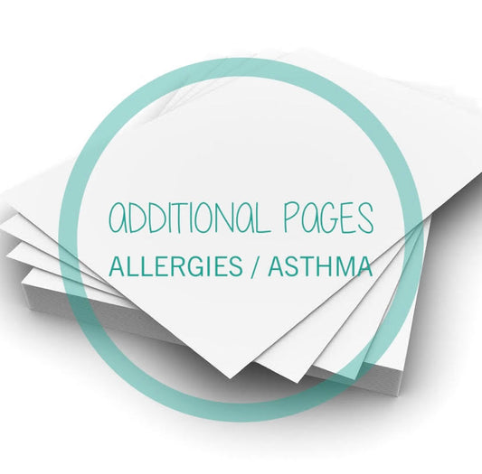 Allergies / Asthma - Additional Pages