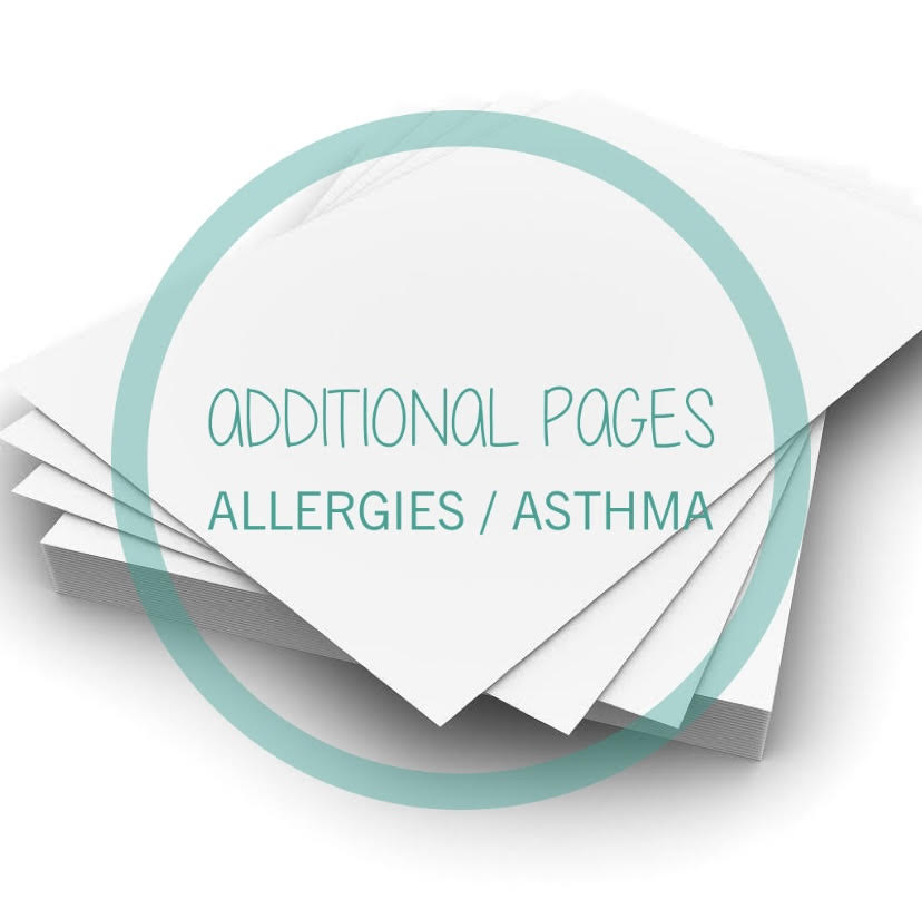 Allergies / Asthma - 'Mini' Additional Pages