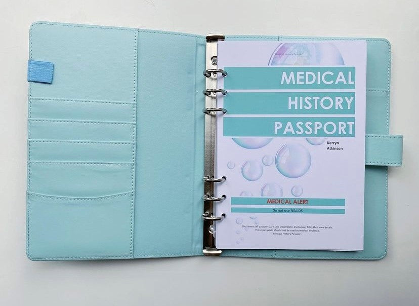 Endometriosis Medical History Passport - Coloured Cover