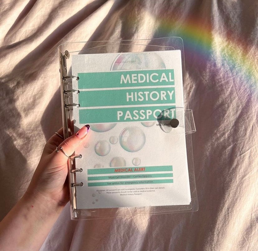 Endometriosis Medical History Passport - Clear Cover