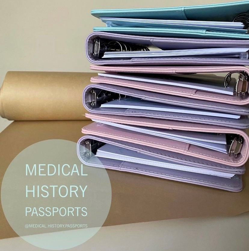 Catheter Medical History Passport - Coloured Cover