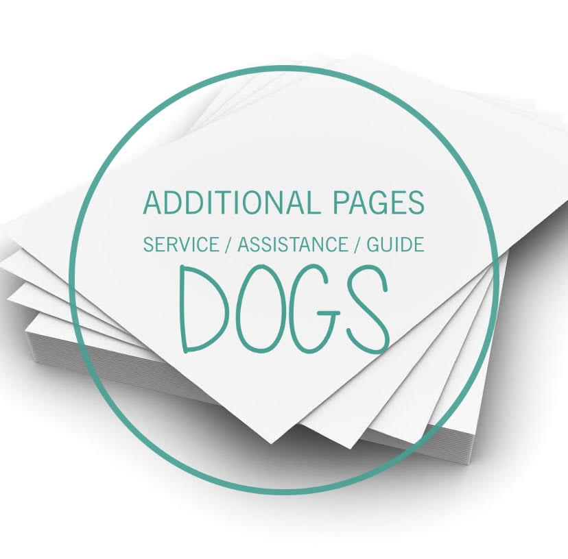 Service / Assistance / Guide Dog - Additional Pages